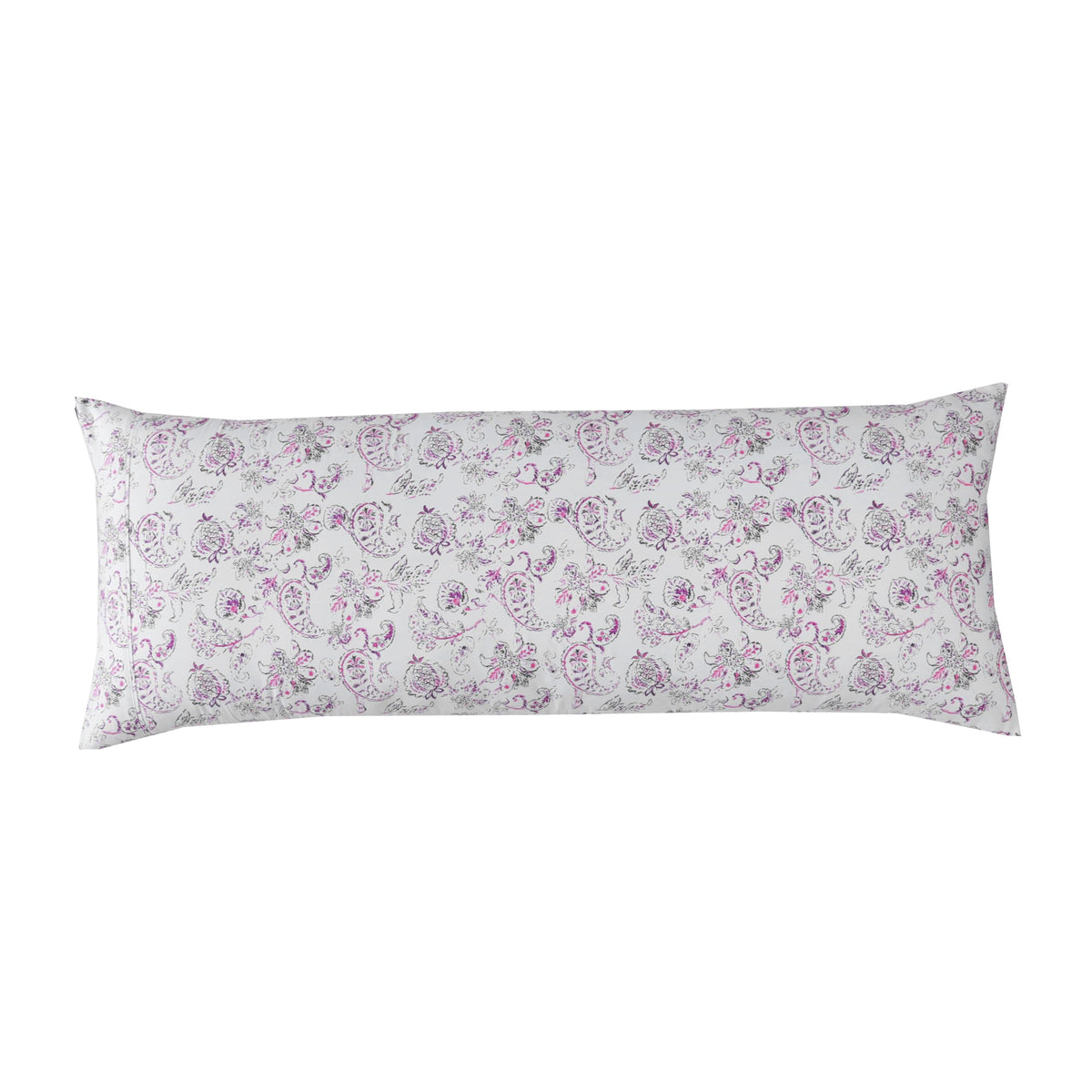Elegant Comfort Ultra Soft 1-Piece Set Floral Print Pillowcases - 1500 Premium Hotel Quality Microfiber, Soft And Smooth Hidden Zipper Closure 1-Piece Pillow Covers - Body Pillowcase, Paisley Purple
