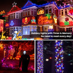 Brizled Color Changing String Lights 98Ft 300 Led Rgb Christmas Lights Dimmable Multifunctional Christmas Lights With Remote For