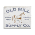 Stupell Industries Old Mill Supply Co. Vintage Horse Feed Advertisement Canvas Wall Art, 20 x 16, Off- White