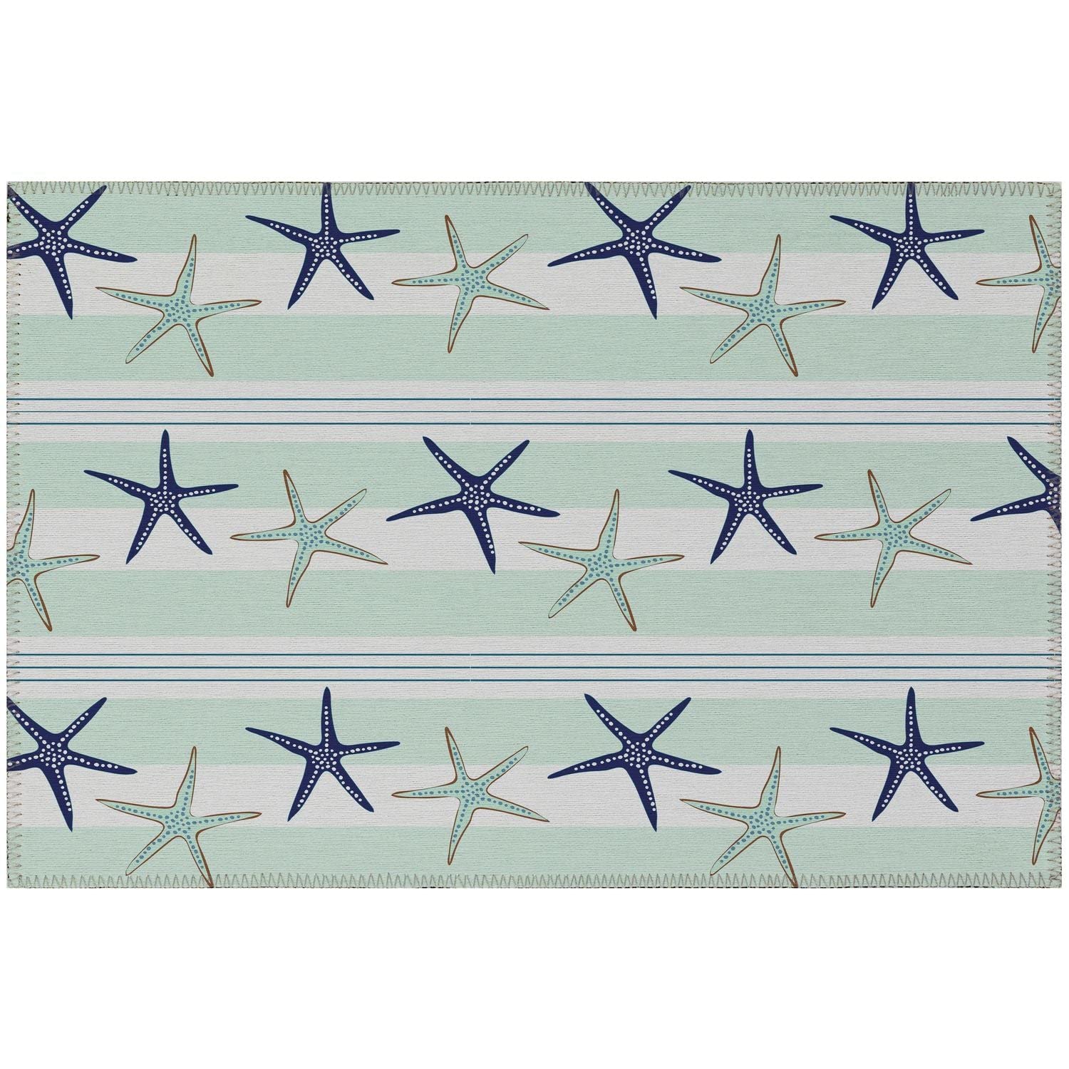 Seabreeze Sz12 Blue Coastal Rug Rectangle 8' X 10'