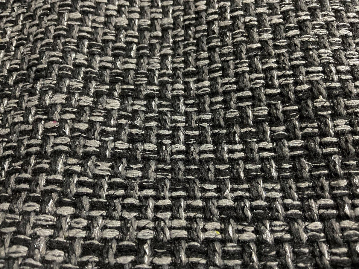 OctoRose Twin Size 3 Side Zipper Premium Upholstery Basketweave Thick Linen Grey/Black Mixed Futon Cover Slipcover Sofa Day Bed 