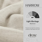 Elrene Home Fashions Harrow Solid Texture Blackout Single Window Curtain Panel, 52''X84'', Natural