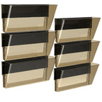 Storex Magnetic Wall Pocket, 16 X 4 X 7 Inches, Legal, Smoke, (70241U06C) Pack Of 6
