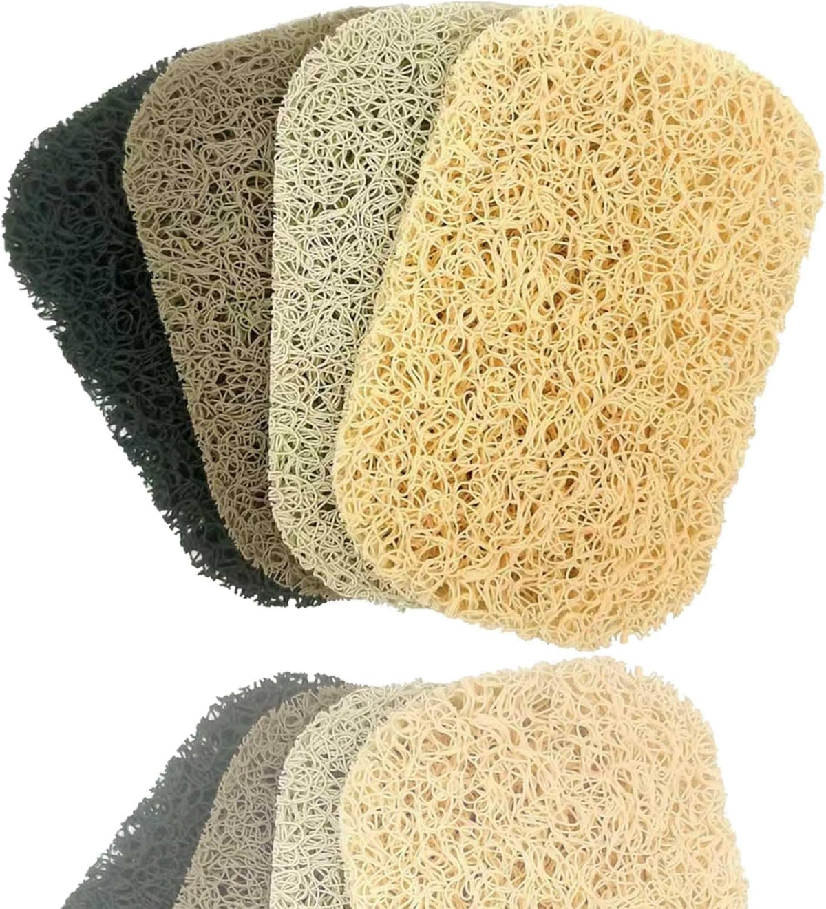 Soap Lifting Pad For Bar Soap, Nonslip Self Draining Holder, 4 Pcs, Trimable Fit, For Kitchen Bathroom Shower Travel (Mix 4 Coo