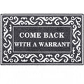 Outdoor Grey Welcome Mats Door Mat Indoor Mats For Front Door Durable Come Back With A Warrant Funny Doormat Non Slip Rubber Bac