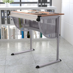 Flash Furniture Berkley Adjustable Drawing and Drafting Table with Pewter Frame