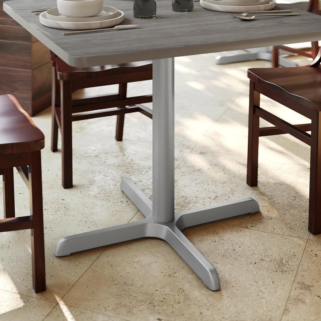 30 x 30 Restaurant Table X-Base with 3 Dia. Table Height Column