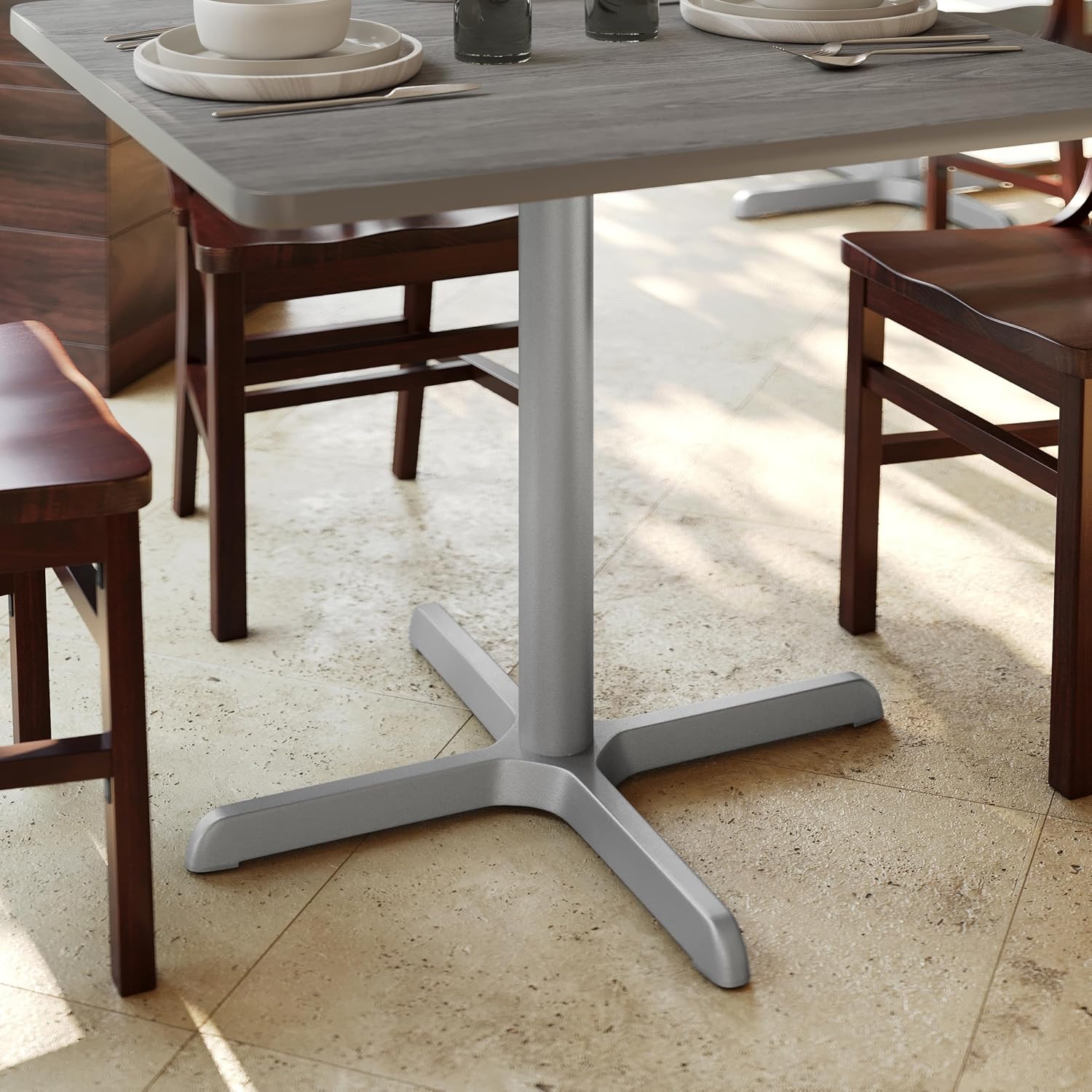 30 x 30 Restaurant Table X-Base with 3 Dia. Table Height Column
