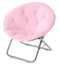 Urban Lifestyle Faux Fur Saucer Chair, Light Pink