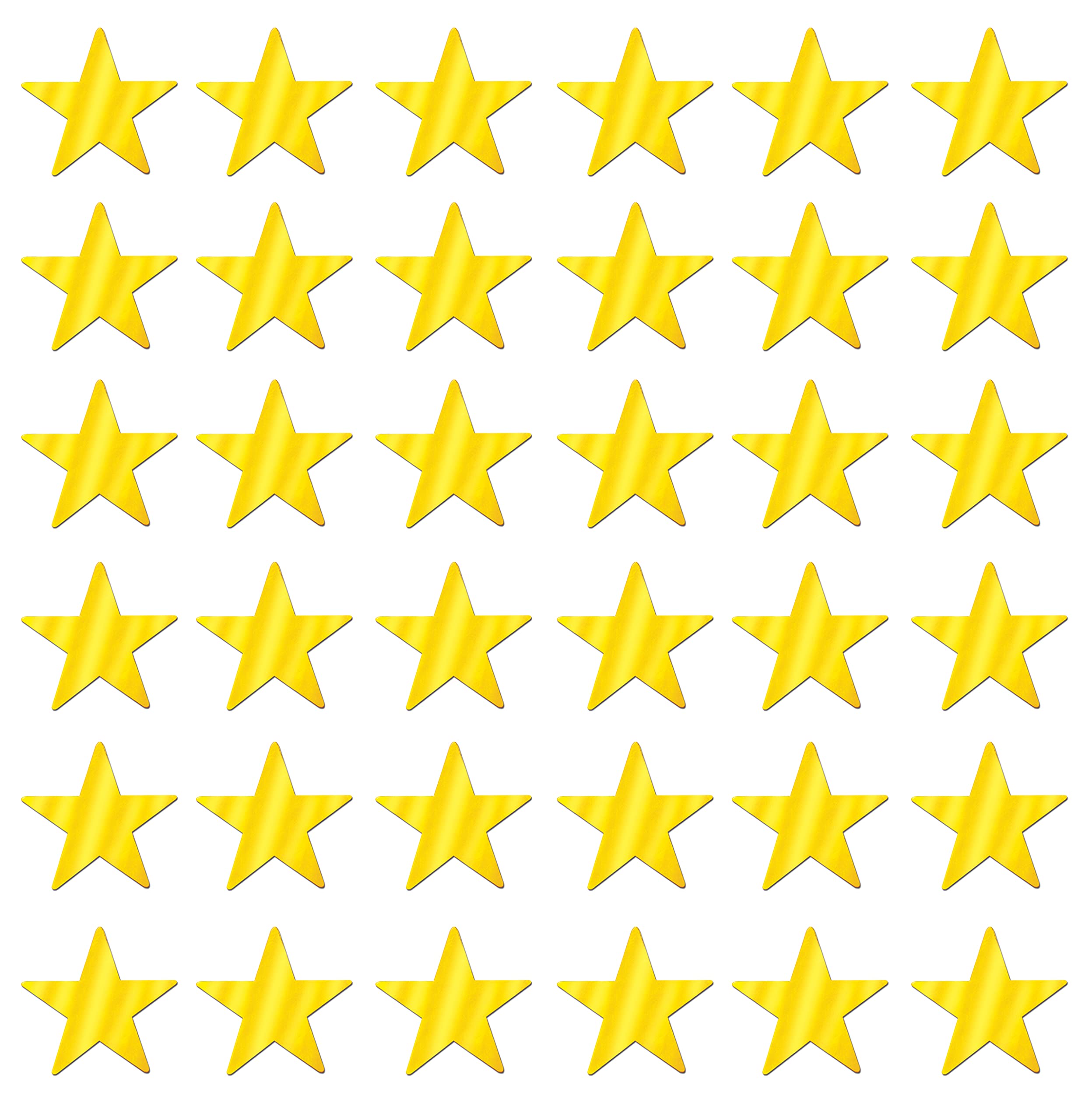 Beistle 36-Piece Foil Star Cutouts, 9-Inch Gold