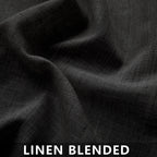 Mrs.Naturall Black Back Tab Linen Blend Sheer Curtains For Living Room 52X63 Inches Long