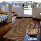 Freadem Runner Rugs 2' X 58' Indoor Outdoor Carpet Runner, Area Rugs With Anti-Slip Rubber Backing For Aisle Hallway Balcony Gar