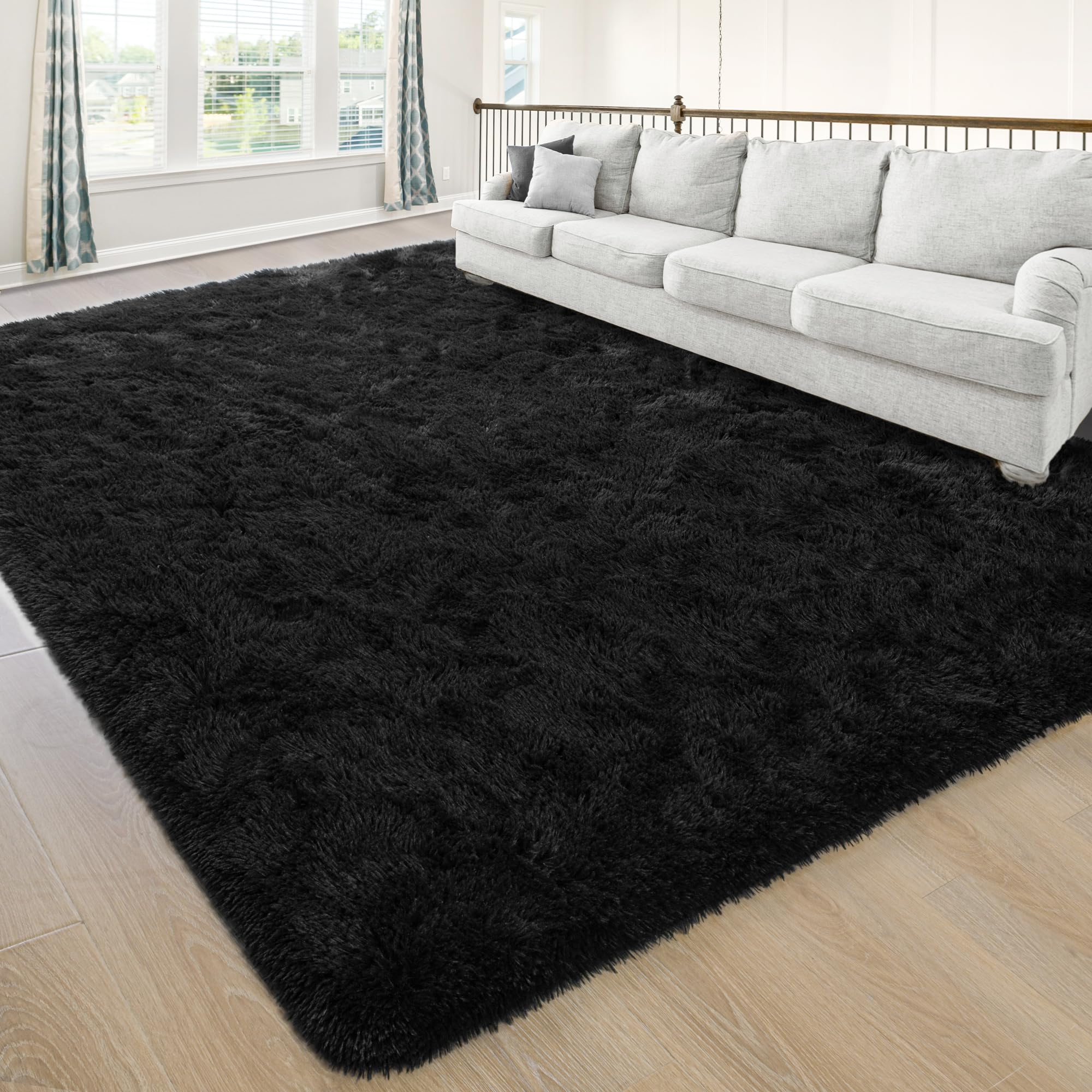 junovo Ultra Soft Area Rugs 4x5.3 Feet Fluffy Carpets for Bedroom Kids Girls Boys Baby Living Room Shaggy Floor Nursery Rug Home