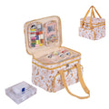 Remobia Hicol Double Layer Sewing Organizer - Bonus 2 Clear Plastic Boxes/2Detachable Pouches, Extra Large Capacity Bag for Thre