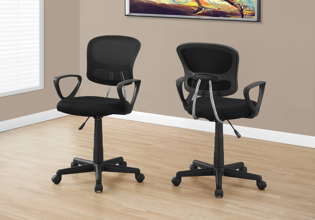 Monarch Specialties I Mesh Juvenile/Multi-Position Office Chair, Black