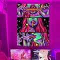 Yeoiat Neon Anime Tapestry Hippie Small Tapestry For Bedroom Japanese Pink Tapestry Wall Hanging Aesthetic Tapestries Anime Room