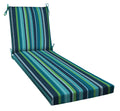 Honeycomb Outdoor Stripe Poolside Chaise Lounge Cushion: Recycled Fiberfill, Weather Resistant, Reversible, Comfortable And Styl
