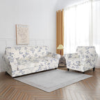 Searchi Stretch Sofa Cover Printed Couch Cover, Floral Pattern 3 Pieces Loveseat Slipcover With 2 Separate Cushion Cover, Washable Furniture Protector For Living Room(Loveseat, Butterfly Pattern)