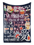 Huglanket Japanese Gifts Throws For Women Men, Flannel Blanket For Japanese Culture Lovers Anime Gift For Birthday, Christmas (5