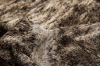 HomeRoots Cowhide, Microsuede 6' X 7' Exotic Cowhide Rug - Zebu