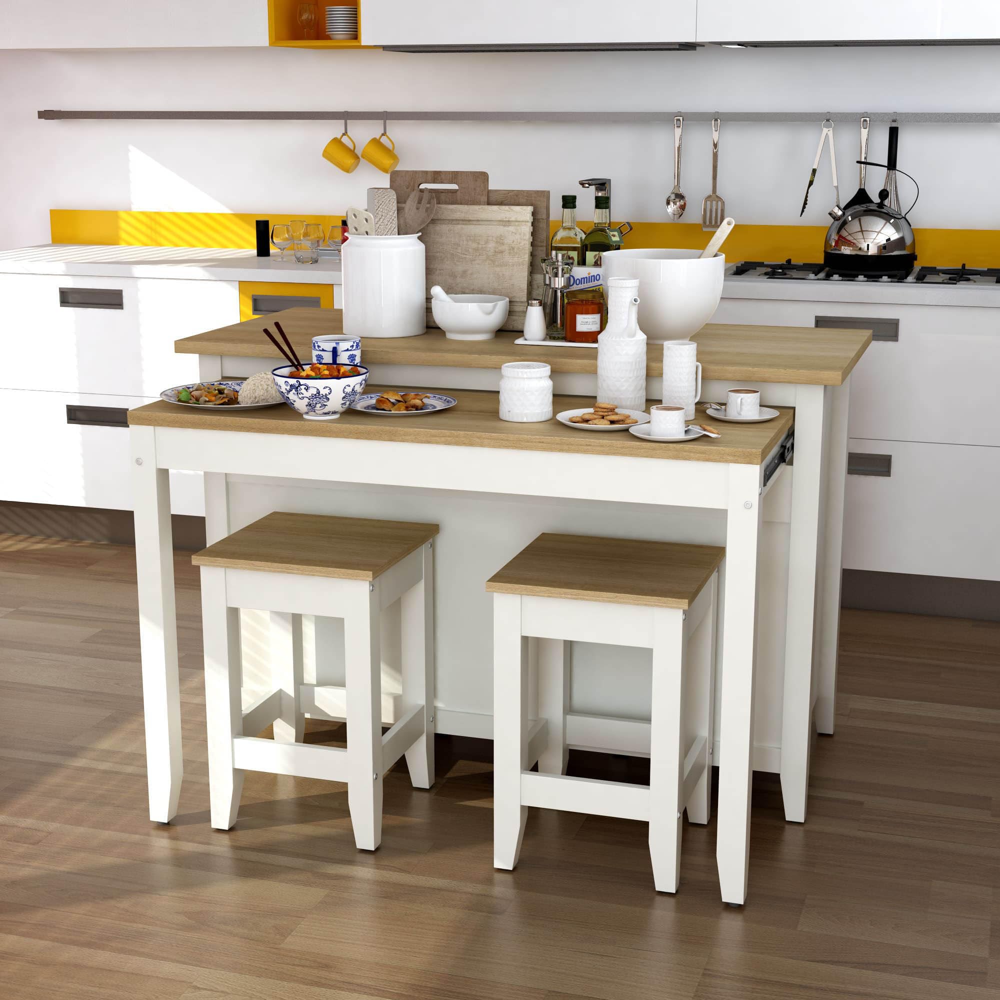 Anderson Teak Delphi 53" Cabinet Kitchen Island, White