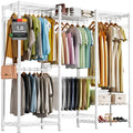 AQRA Heavy Duty Metal Garment Rack, Freestanding Clothes Rack, White