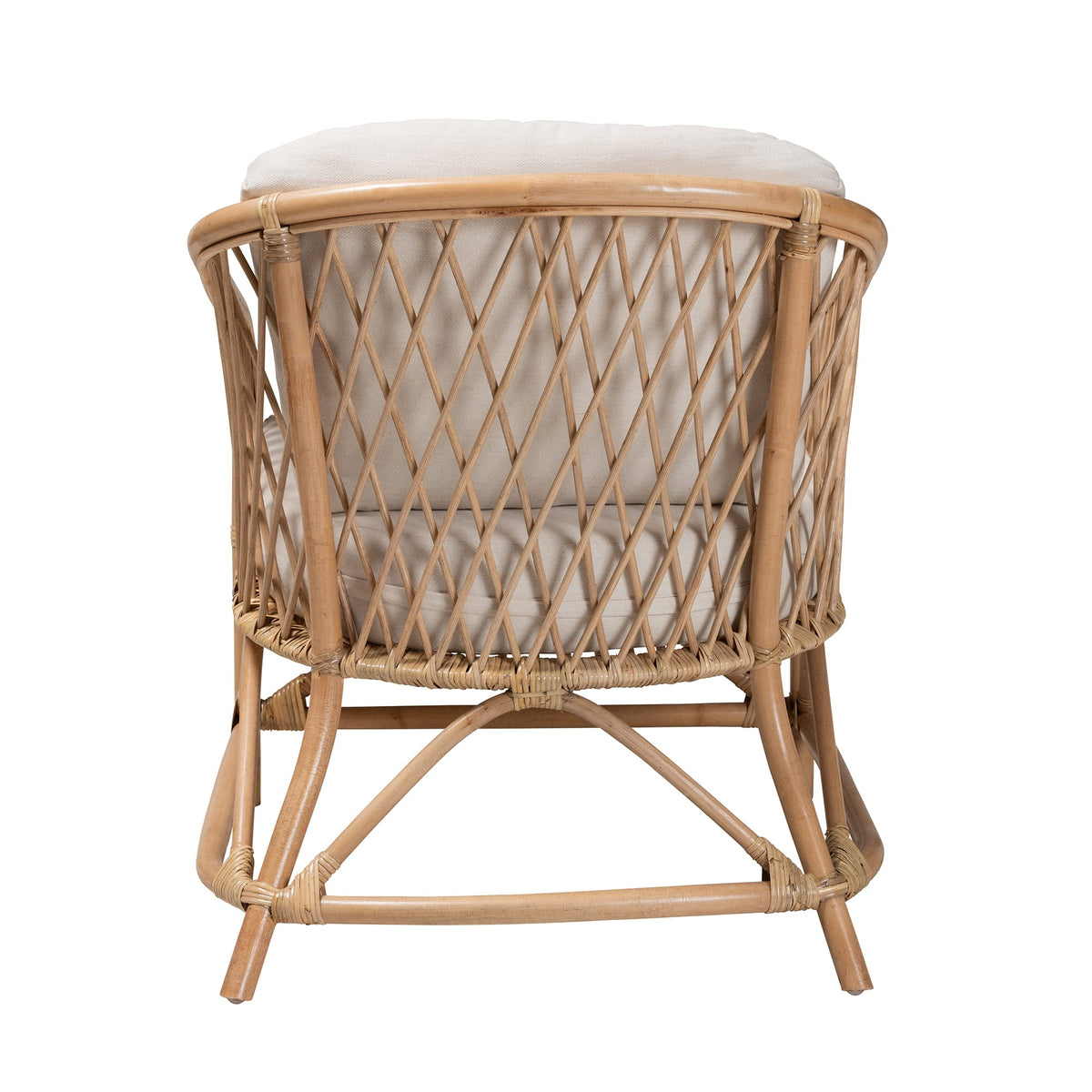 Baxton Studio Patsy Natural Rattan Armchair