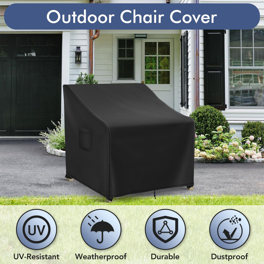 Richwon Patio Furniture Covers Waterproof For Chairs, Lawn Outdoor Chair Covers 2 Pack, Patio Chair Covers For Outdoor Furniture