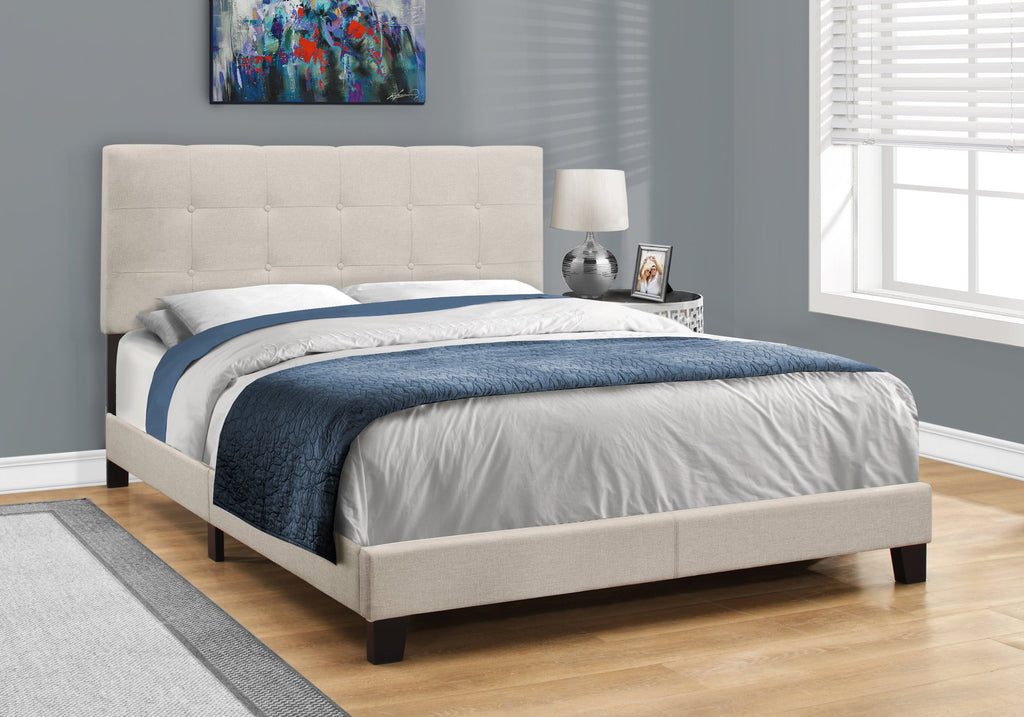 Monarch Specialties Bed Frames, Queen, Beige