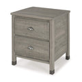 Baja Night Stand / 2 Drawer / Solid Wood / Rustic Bedside Table for Bedroom, Living Room, Sofa Couch, Hall / Metal Drawer Pulls,