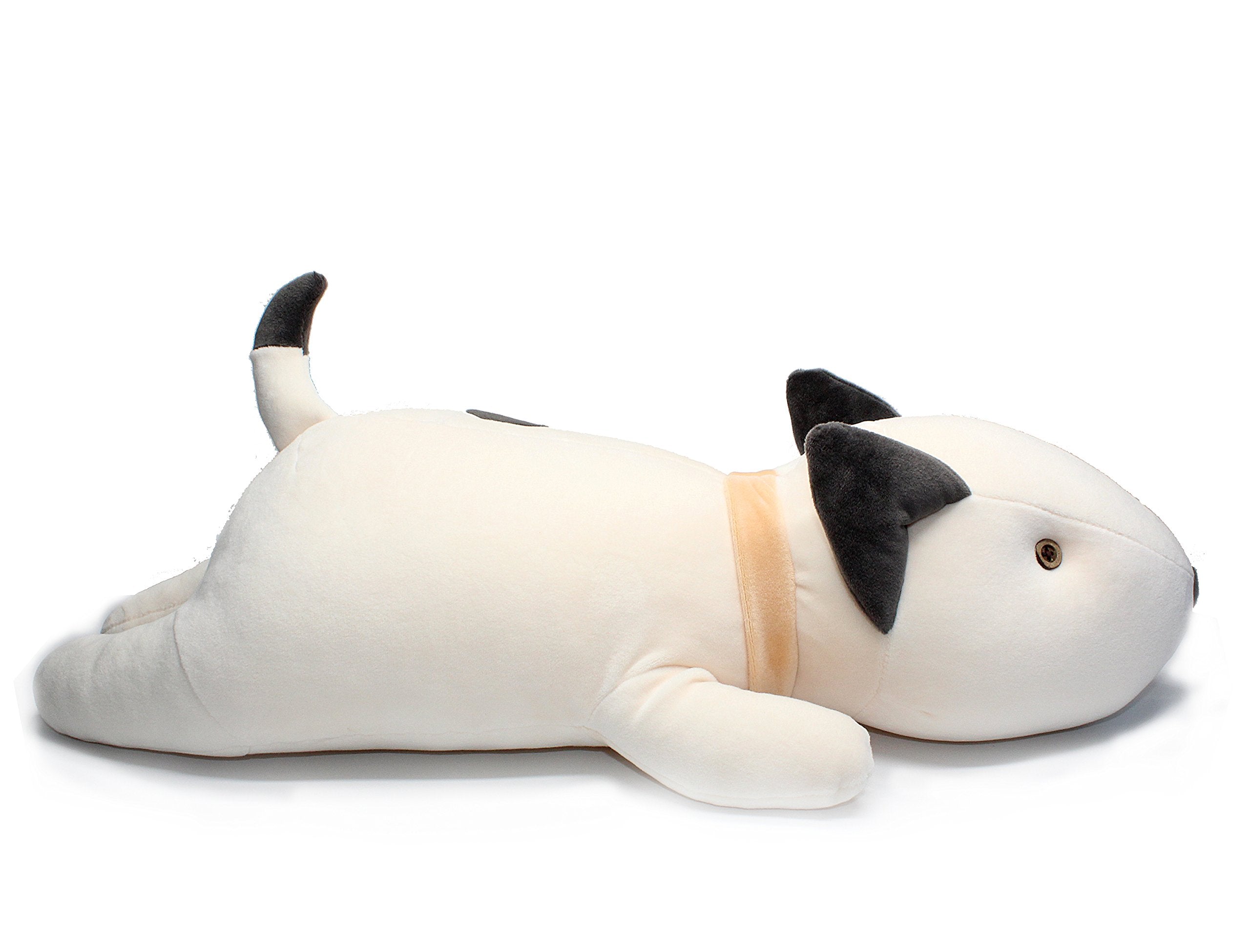 Vintoys Bull Terrier Dog Big Hugging Pillow Soft Plush Toy Stuffed Animals White 21'