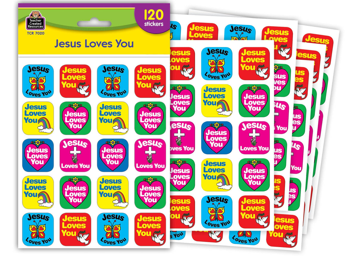 Teacher Created Resources Jesus Loves You Stickers, Multi Color (7020)