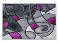 Flash Furniture Jubilee Collection Abstract Area Rug - High Pile Purple Olefin Rug - 2' X 3' Area Rug - Jute Backing - Hallway, Entryway, Bedroom, Living Room