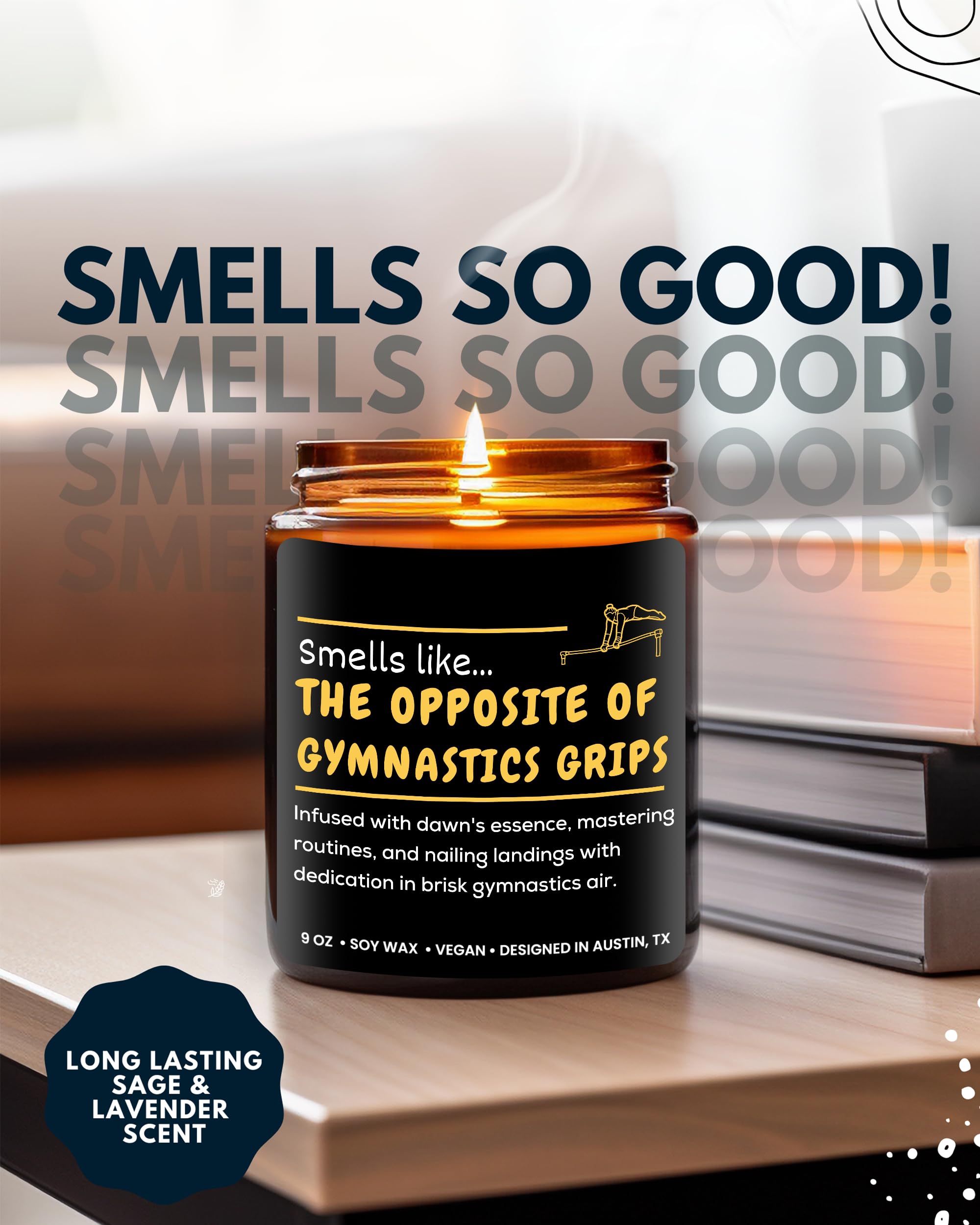 Funny Gymnastics Candle, Gymnastic Gifts, Gymnast Gift Ideas For Boys And Girls, Gymnastics Coach Gifts For Women, Gymnast Gifts