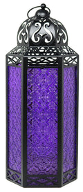 Extra Large Black Metal Decorative Floor Moroccan Lantern Candle Holder Lamp - Indoor/Outdoor, Home Decor, Halloween, Patio, Wed
