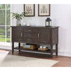 Steve Silver Dining Ample Storage, Elegant Design, Dusty Espresso Finish, Hutchins Collection, Satin Nickel Hardware Server