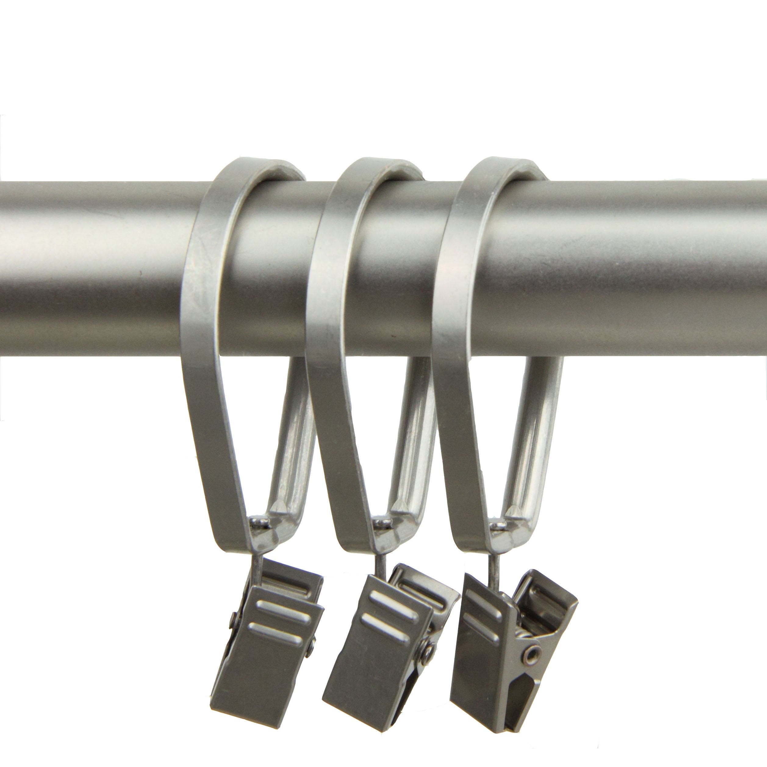 Rod Desyne Curtain Pivot Rings for 1-Inch Rod, Satin Nickel, Set of 10