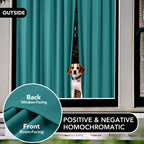 Deconovo Teal Curtains 63 Inch Length 2 Panels, Room Darkening Thermal Curtain Panels For Bedroom - 42W X 63L Inch, Teal, Set Of 2