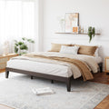 COLAMY 12 Inch King Size Platform Bed Frame,Sturdy Wood Bed Frame with Wood Slat Support, No Box Spring Needed, Easy Assembly(Es