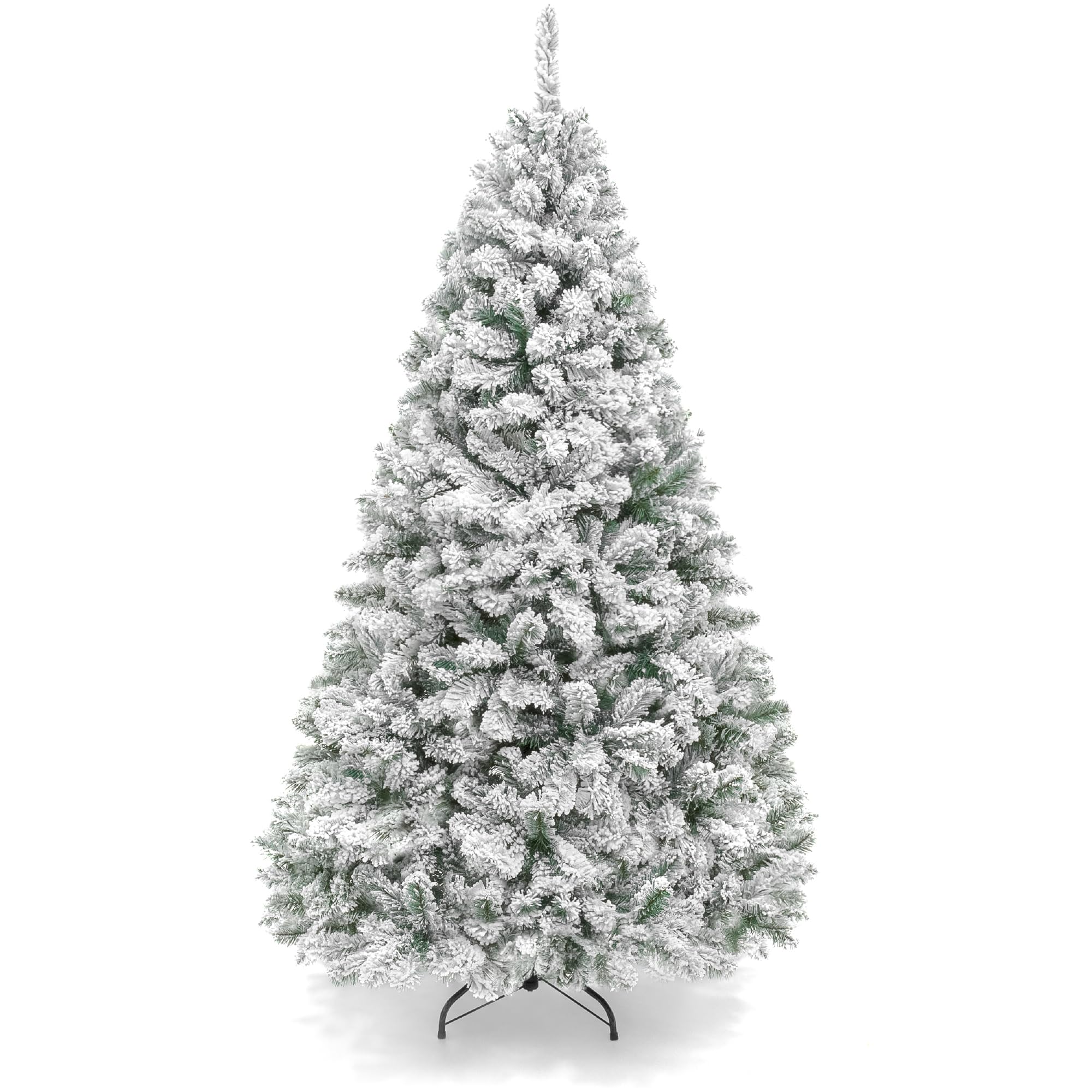 Best Choice Products Artificial Christmas Tree, 9ft Unlit Snow Flocked Design Pine Tree, Full Appearance Snowy w/Easy Assembly, 