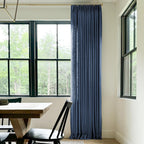 Twopages Extra Long Double Layer Pinch Pleated Curtain For Living Room, Linen Room Darkening Light Filtering Lined Curtain Windo
