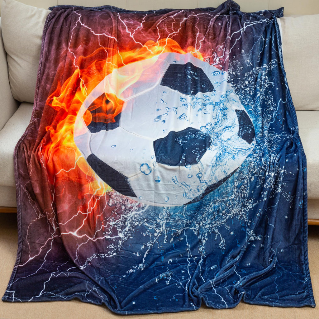 Sviuse Soccer Blanket For Boys Super Soft Sport Throw Blanket Twin Size Flannel Blanket Gifts For Football Lovers Couch Sofa Tra