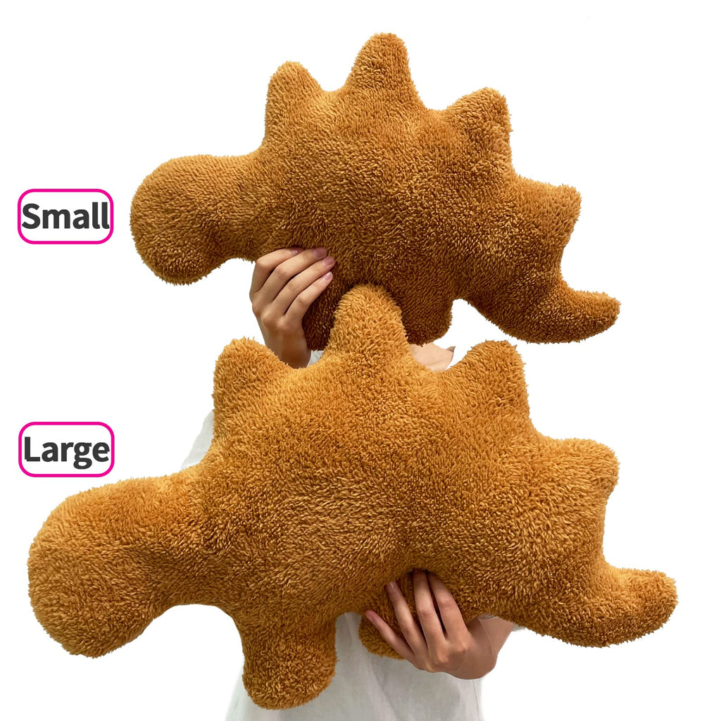 Isaacalyx Dino Nugget Pillow - 24" Large Soft Cotton Stegosaurus for Birthday Gifts & Dinosaur Theme Party Decorations