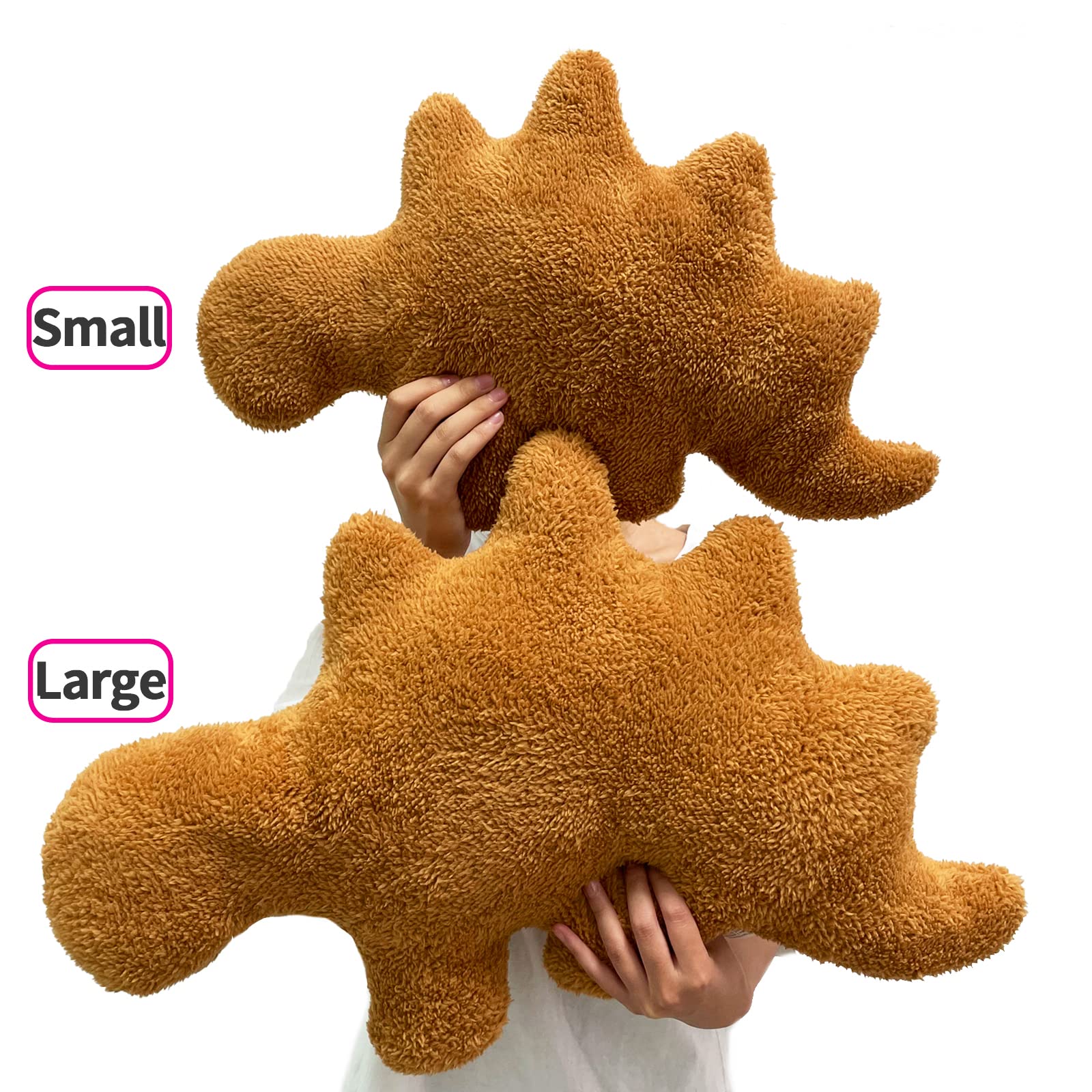 Isaacalyx Dino Nugget Pillow - 24" Large Soft Cotton Stegosaurus for Birthday Gifts & Dinosaur Theme Party Decorations