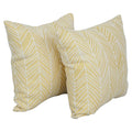 Blazing Needles Square Polyester Jacquard Throw Pillows, 17", Demeter Lemona 2 Count