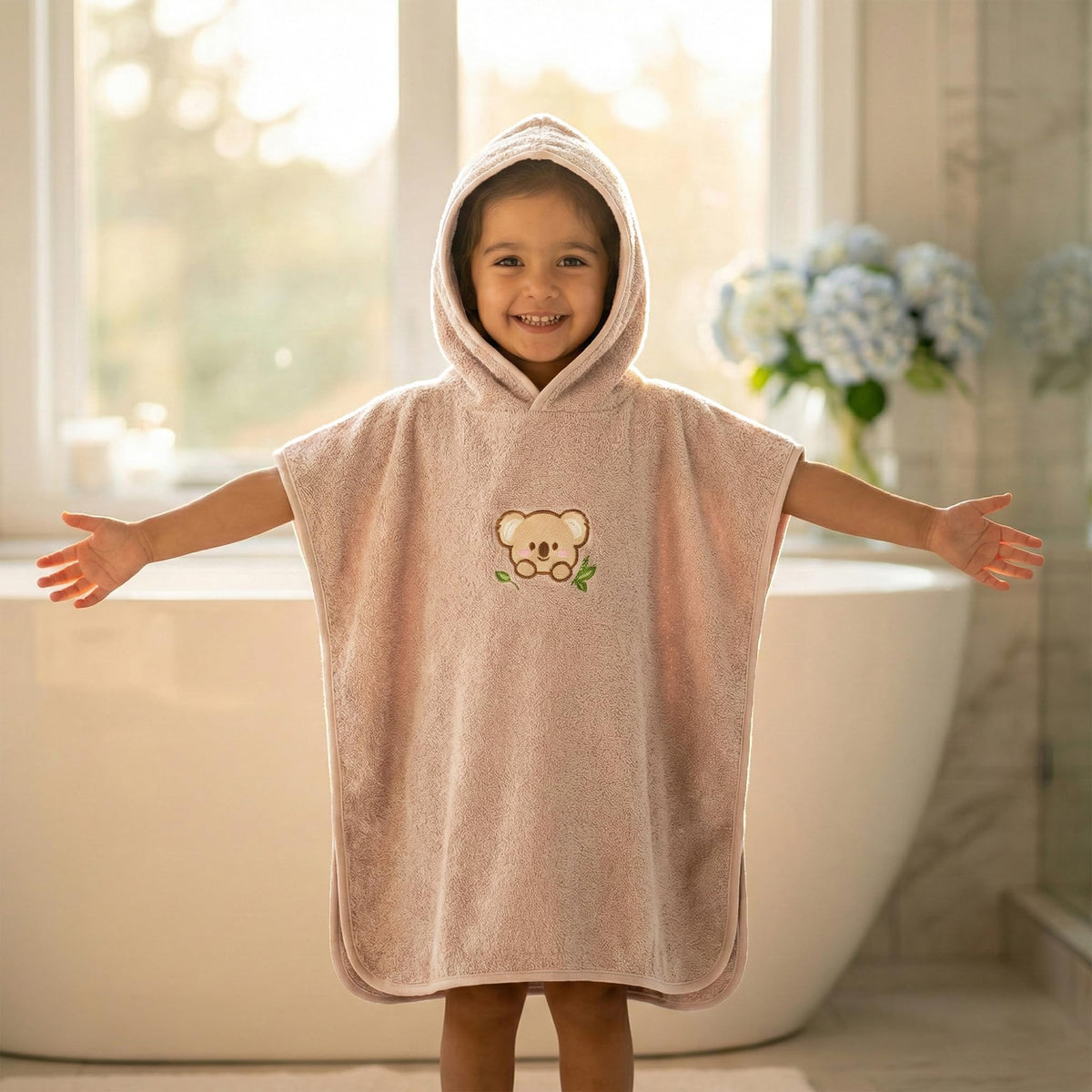 Story@Home Poncho Towel for Kids with Hood | Quick Dry Kids Towel | Soft Lightweight Baby Wrap for Beach 300 GSM 120 X 60CM Pool