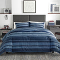 Nautica | Longpoint Collection | 100% Cotton Cozy & Soft, Durable & Breathable Striped Comforter Matching Sham, 2Piece Bedding 