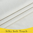 Nicetown French Door Curtain For Doorway, 100% Blackout Linen Door Window Shade For Office/Bathroom Thermal Insulated Tie Up Curtain For Sliding Glass Door, 36' Wide X 72' Long, Off White, 1 Panel