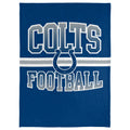 Foco Nfl Micro Raschel Plush Throw Blanket, Stripe Logo 45 X 60, Indianapolis Colts