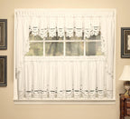 Today'S Curtain Imperial Classic Drawn Cutwork Window Swag, 38-Inch, Beige